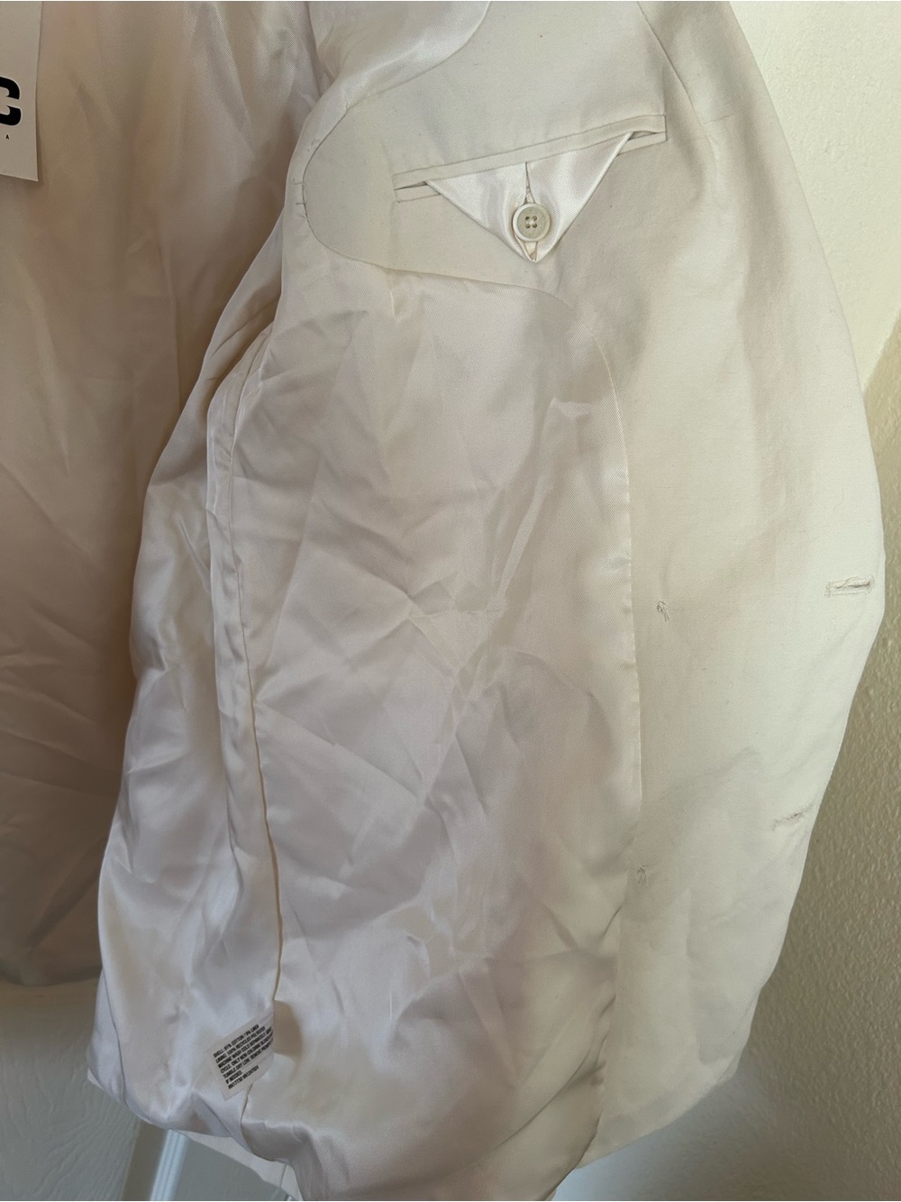 KBB by Kahlana Women's 'the David Blazer' Cotton Linen Blend cream blazer XL - Picture 8 of 11